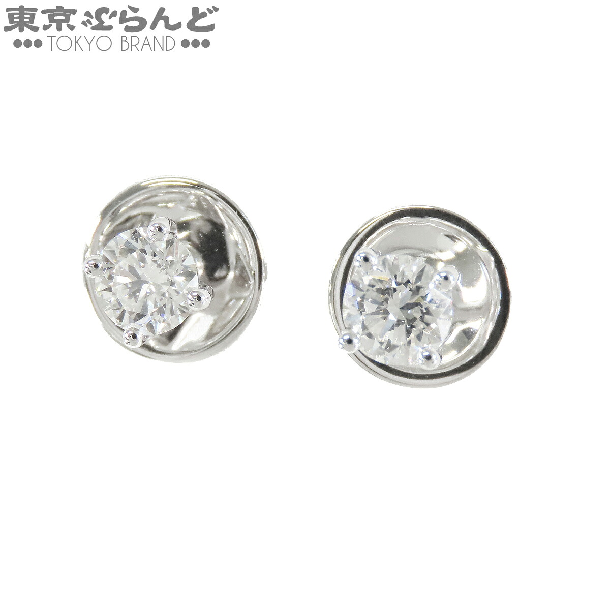 【5%クーポン♪4.6 20時～4.11】【中古】【返品可】グラフ GRAFF ラウンド ダイヤモンド スタッド ピアス レディース K18WG ダイヤモンド 総1.01ct G VVS1 ホワイトゴールド 仕上済 [送料無料]【ポイント5倍●4.6 20時～4.11】 101844498