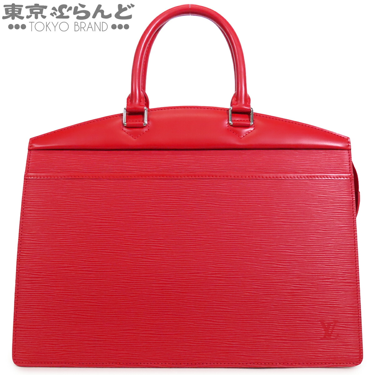 【中古】【返品可】ルイヴィトン LOUIS VUITTON リヴィエラ レディース トートバッグ エピレザー ハンドバック カスティリアンレッド M48187 [貨物輸送無料] 101875898