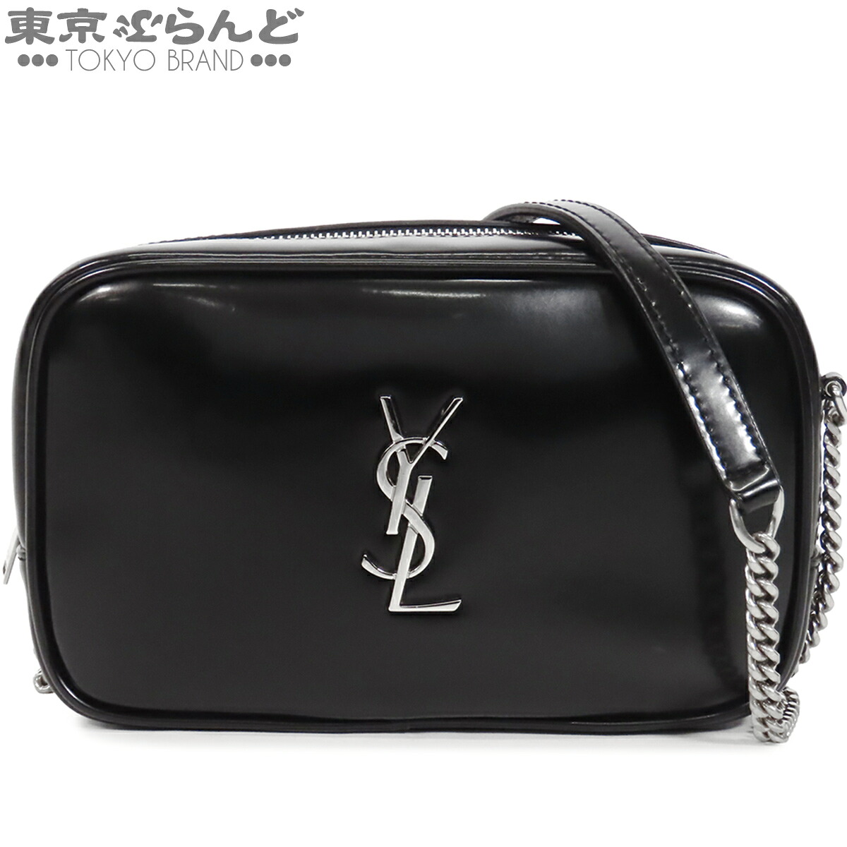 【中古】【返品可】イヴ・サンローラン YVES SAINT LAURENT ルー ミニバッグ レディース ショルダーバッグ エナメル カメラバッグ ブラック 黒 756837 [送料無料] 101879498｜東京ぶらんど