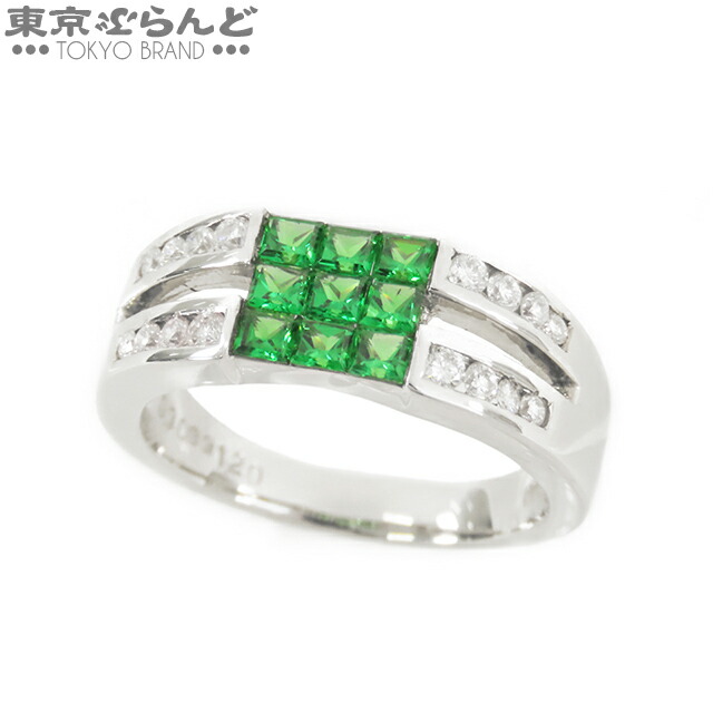 楽天市場】グリーンガーネット 0.5ct リング 7号 PT900 プラチナ