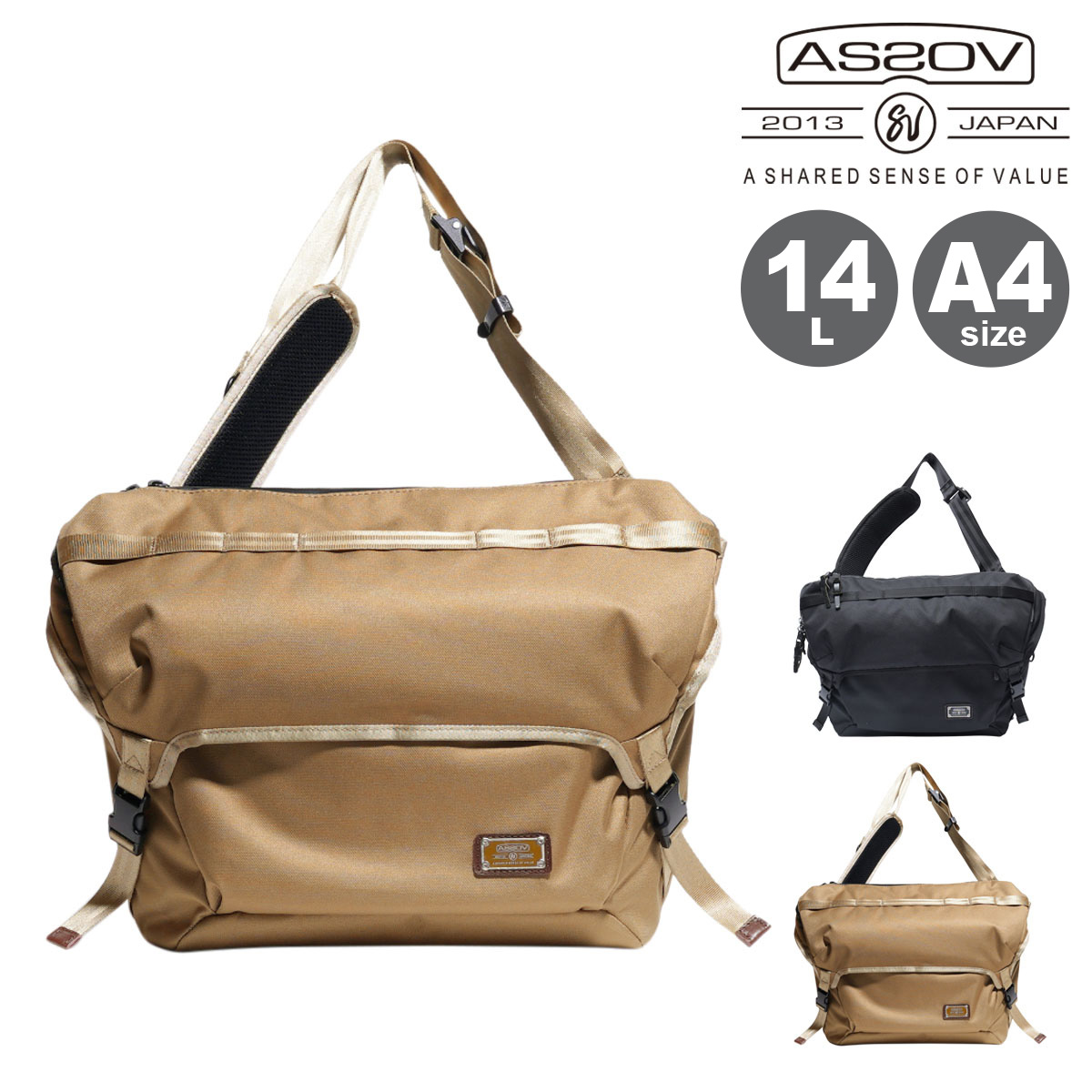 楽天市場】アッソブ AS2OV メッセンジャーバッグ メンズ レディース