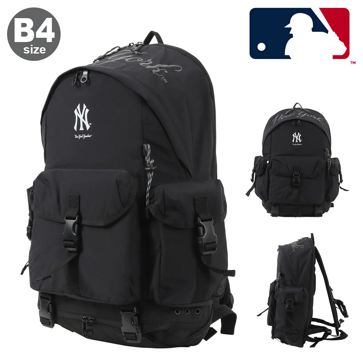 エムエルビー B4 リュック リュックサック バックパック デイパック メンズ レディース YK-MBBK183 MLB イーカム E-COM 通学 野球 ニューヨーク・ヤンキース[即日発送]