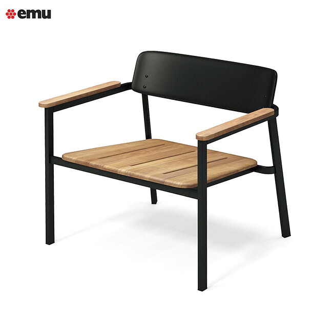 【イタリア共和国emu】シャイン 待ち合い室 女性議長-チーク居敷き（SHINE LOUNGE CHAIR-TEAK SEAT）大いさ：W770×D650×H720・SH400・AH600粍 掛け目：7kg【露天調度品 園地女性議長 調度品 エミュー社製 emu日本総代わりになる店アスプルンド】