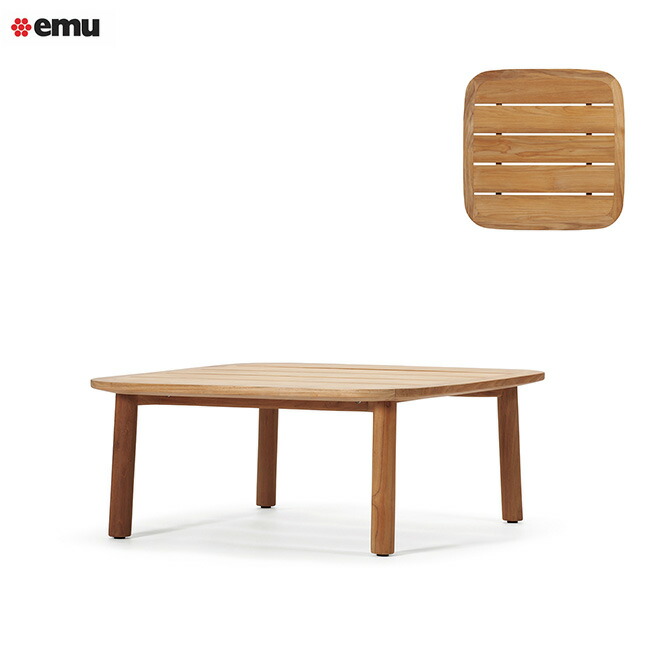 【イタリア共和国emu】ツインズ 珈琲早見表（TWINS COFFEE TABLE）大いさ：W850×D850×H360粍 掛け目：12kg【露天調度品 園地早見表 チーク材調度品 生まれながら木 エミュー社製 emu日本総代わりになる店アスプルンド】