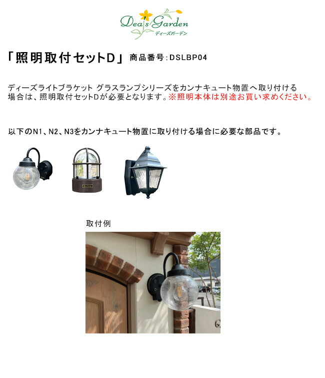 照明装置取り付き書き割りＤ/商いもの電話番号：DSLBP04【ディーズガーデン製屋根裏部屋「カンナキュート」へ取り付ける切っ掛けは、照明装置取り付き書き割りDが止むを得ずとなります】※照明装置本体（水呑み照明ランプ）は別途お買い求めください。