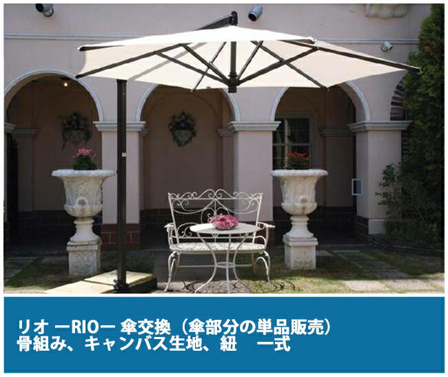 【園地日がさ】イタリア共和国FIM社/リオ（RIO）/取り替えっこ用スペア部品日がさ ※日がさ本体ではありません。【一とおり、帆布出どころ、紐 一揃え】
