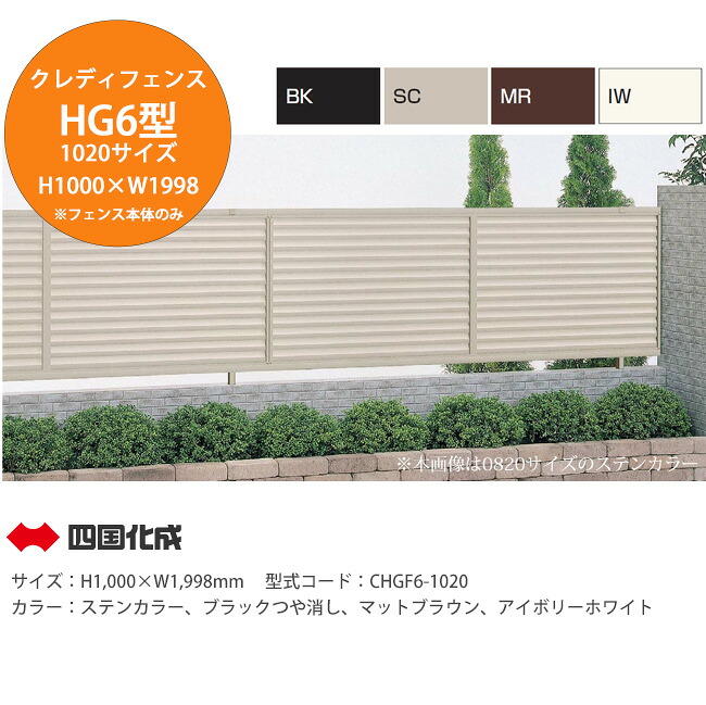 【人間宅送りとどける不可・法人様住まい/手懸ける所支店打ち切り送りとどける能力のある】【四国化成】クレディフェンスHG6型 1020大きさ 駒寄せ本体のみ（H1000×W1,998粍 ×1渡り間）型吊りひも：CHGF6-1020【包みかくしルーバー駒寄せ 軽銀製駒寄せ 包みかくし駒寄せ 風に揺るぎない駒寄せ】