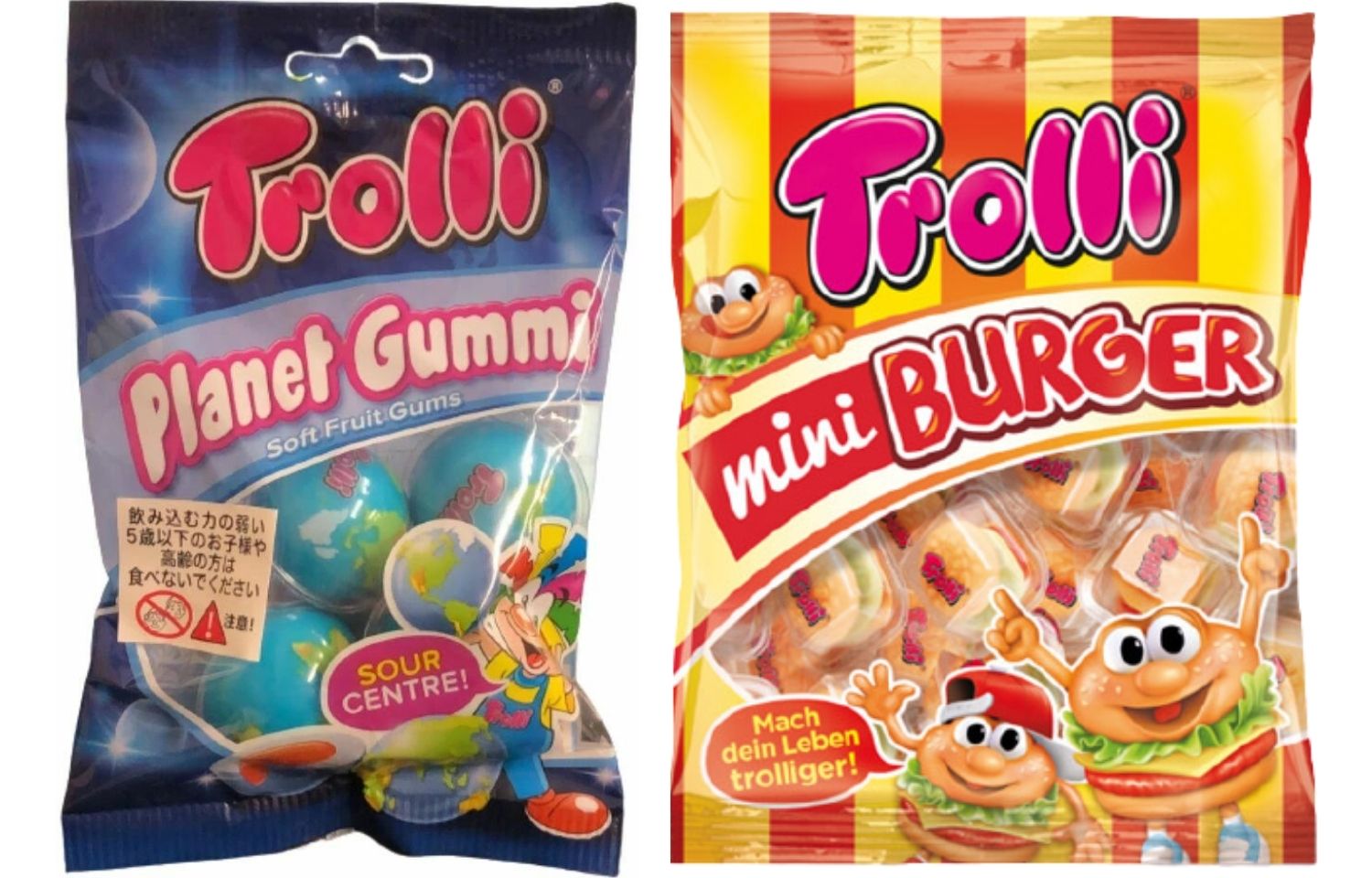 Trolli 地球グミ or ミニバーガーグミ トローリ ポップアイ プラネット