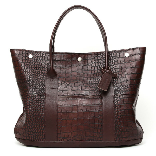 楽天市場】トートバッグ メンズ 日本製 クロコ 型押し 本革 レザー