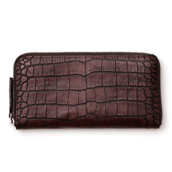 楽天市場】クロコ 型押し ラウンドファスナー 長財布 メンズ 本革