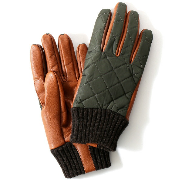 値引きする 楽天市場 手袋 ナイロン メンズ リモンタナイロン 自転車 バイク アウトドア 防寒 防風 フリース 裏起毛 グリーン カーキ 緑色 レザー 本革 ナイロン キルティング プレゼント 男性用 皮 グローブ ブランド Kuroda クロダ 東京ヒマワリ レビューで送料