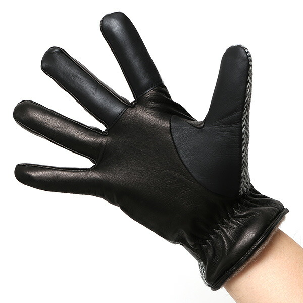 高評価の贈り物 ハリスツイード 手袋 メンズ スマホ カシミヤ カシミア 日本製 ベルト付き 国産 本革 皮 レザー グレー グレイ 灰色 ねずみ色 通勤 通学 彼氏 旦那 夫 息子 誕生日 クリスマス プレゼント 冬 グローブ ブランド Kuroda クロダ Show Clementjacques Ca