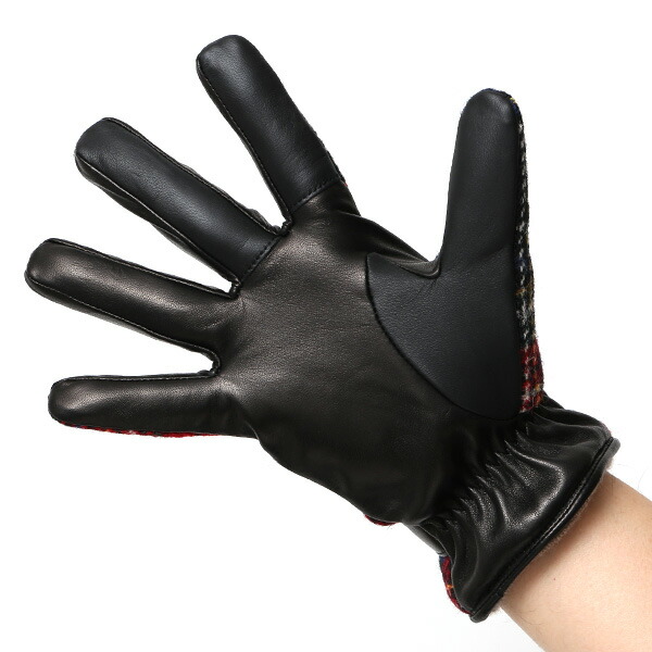 ハリスツイード 手袋 メンズ プレゼント レザー 日本製 息子 国産 Kuroda カシミア 旦那 冬 グローブ 本革 通勤 彼氏 夫 ワイン クロダ クリスマス ブランド 赤色 皮 誕生日 レッド カシミヤ 通学 ベルト付き スマホ