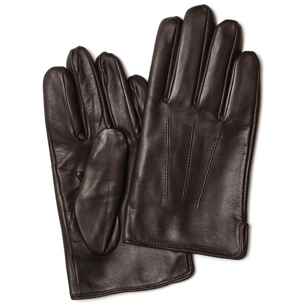 美品　フェラガモ　レザーグローブ　革手袋　ダークブラウン　シルク裏地　サイズ7 美品 フェラガモ レザーグローブ 革手袋 ダークブラウン シルク裏地