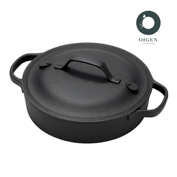 新品未使用　OIGEN 盛栄堂　南部鉄器　クックトップ丸深型 22cm 楽天市場】鍋 及源 IH対応 クックトップ 丸 深型 24cm 南部鉄器
