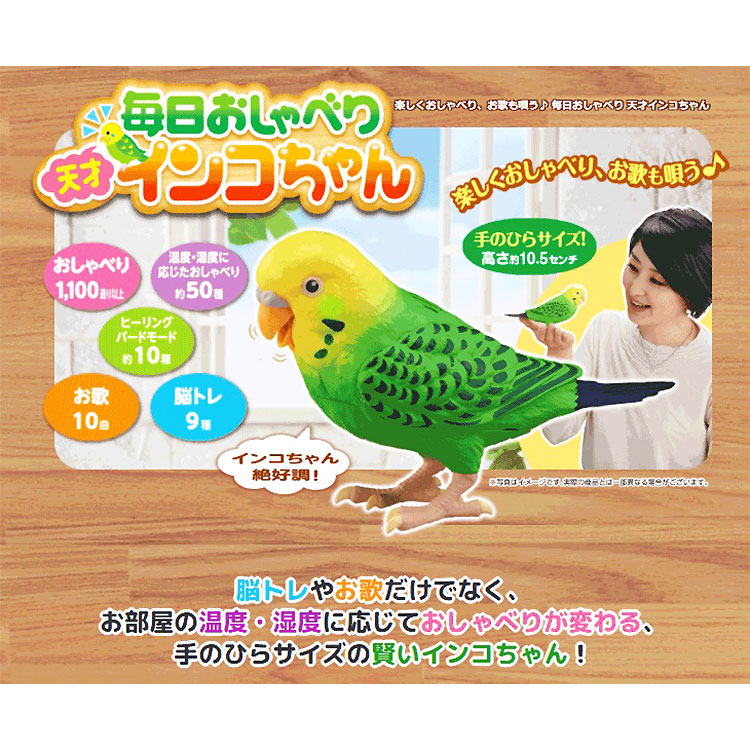 Takara Tomy タカラトミー ヒーリング棒組み 毎日おしゃべり 才知インコ父ちゃん 面白い 眩い ラッパ 癒し 和み 貨物輸送無料 Daemlu Cl