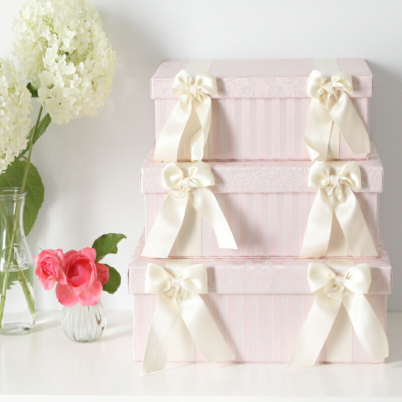 ジェニファーテイラー Jennifer Taylor BOX3個セット　ボックス　ピンク　ダマスク