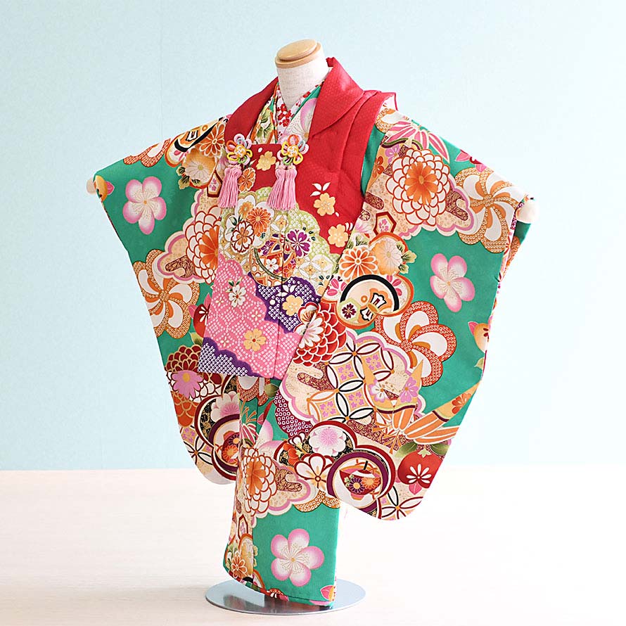 楽天市場】【レンタル】七五三 着物 3歳 女の子 フルセット レンタル