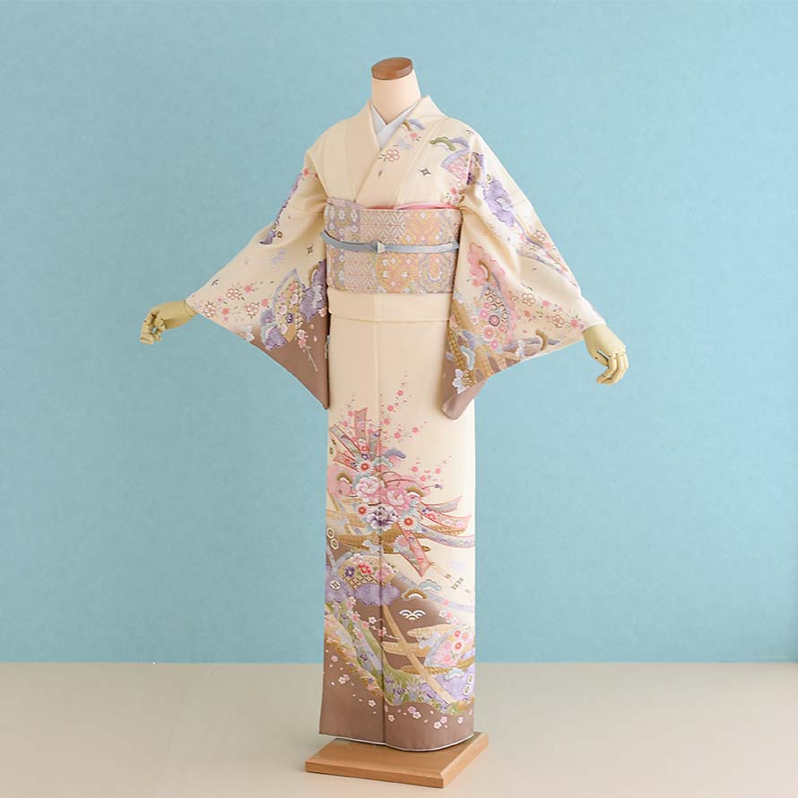 楽天市場】【レンタル】訪問着 レンタル フルセット 【HM0008】【水色