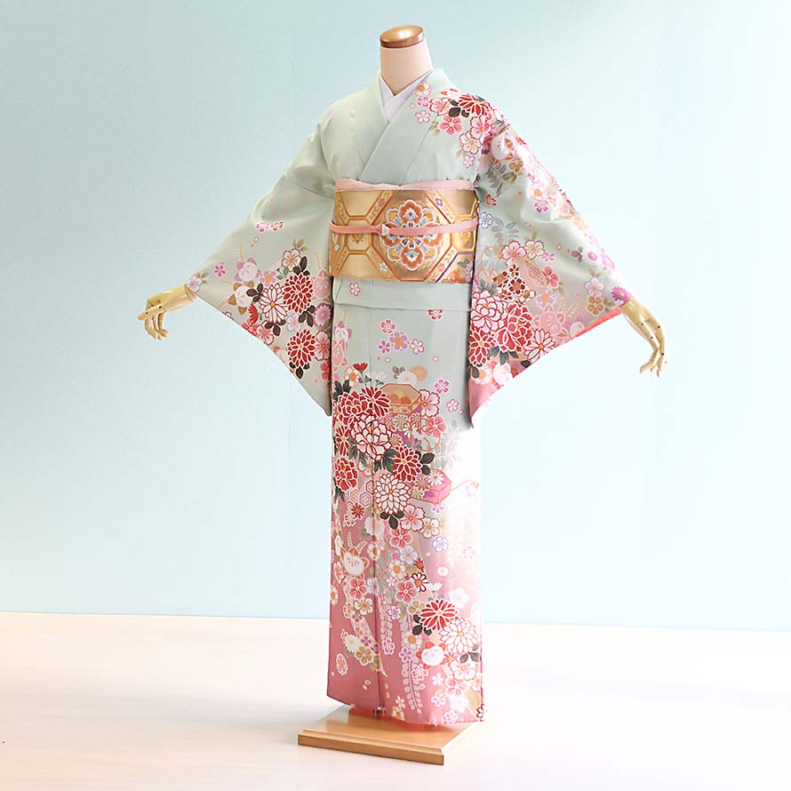 楽天市場】【レンタル】訪問着 レンタル フルセット 【HM0024】【水色