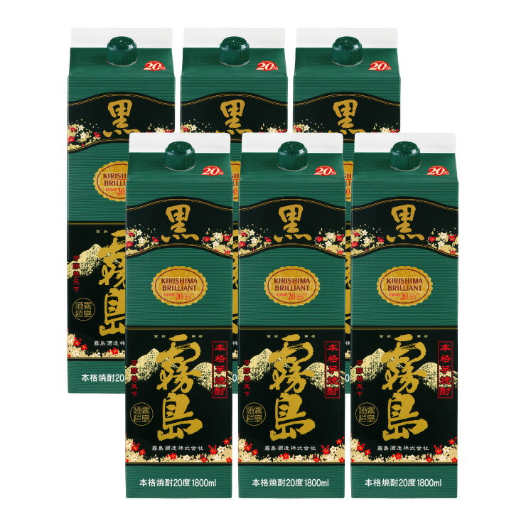 いいちこ1800ml×6 1ケース 黒霧島1800ml×6 計12本 Amazon.co.jp: いいちこ 麦焼酎 ・ 黒霧島 芋焼酎 20度 パック