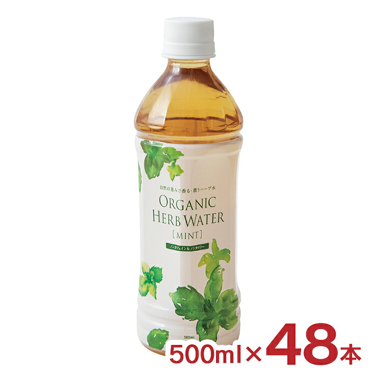 【5のつく日はポイント5倍】オーガニック ハーブウォーター ミント 500ｍl 48本 ペットボトル nash 有機JAS ノンカフェイン ノンカロリー イタリア 無香料無着色 8,190円