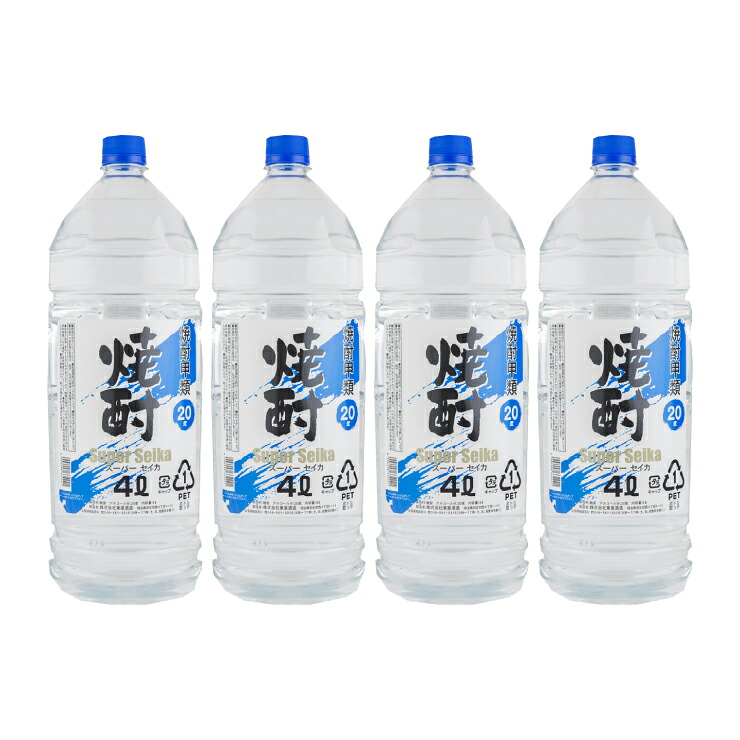 東亜酒造 スーパーセイカ ペット 20度 4L 4本 甲類焼酎 送料無料｜東京酒粋