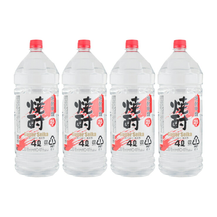 配送員設置送料無料 送料無料 宝酒造 宝焼酎 25° エコペット 4000ml×4本 materialworldblog.com