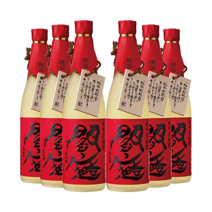 楽天市場】老松酒造 麦焼酎 閻魔 (樽) 25度 1800ml 6本 取り寄せ品