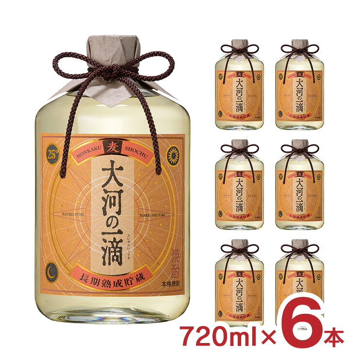 【5のつく日はポイント5倍】焼酎 大河の一滴 25度 瓶 720ml 6本 1ケース 麦焼酎 貯蔵 雲海酒造 送料無料