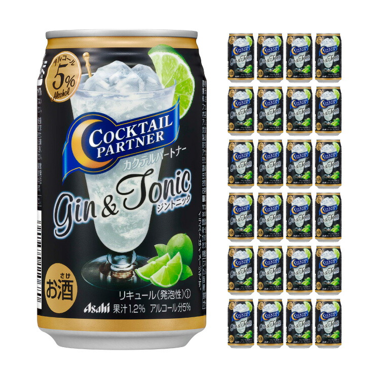 楽天市場 送料無料 アサヒビール カクテルパートナー ジントニック 350ml 24本 4度 カクテル 東京酒粋