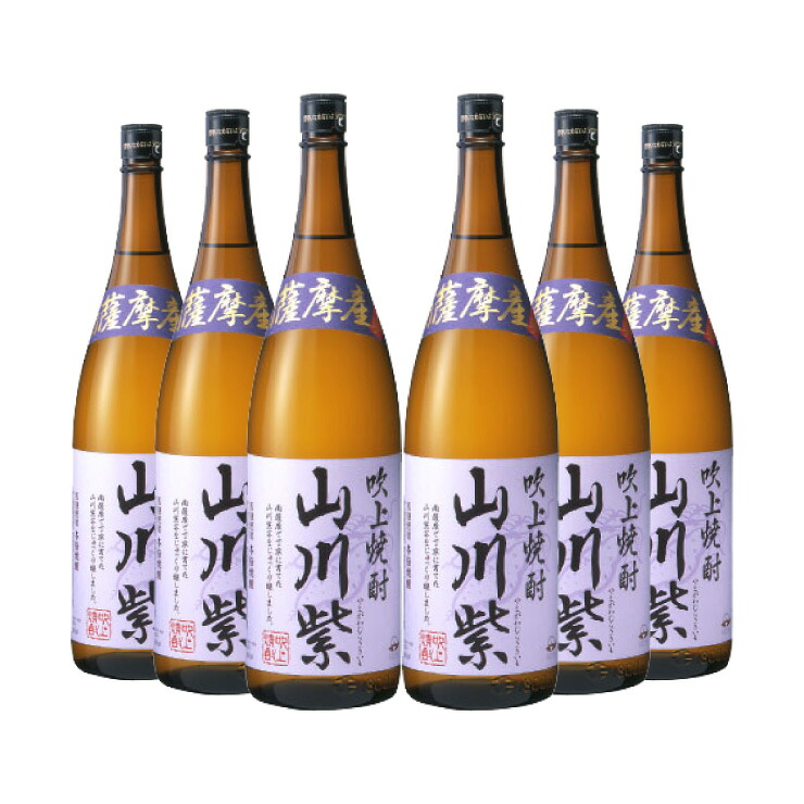 【7/19 20:00～7/26 1:59 エントリーでP5倍】吹上焼酎 山川紫 25度 芋 焼酎 いも 1800ml 6本 1ケース 取り寄せ品 送料無料｜東京酒粋