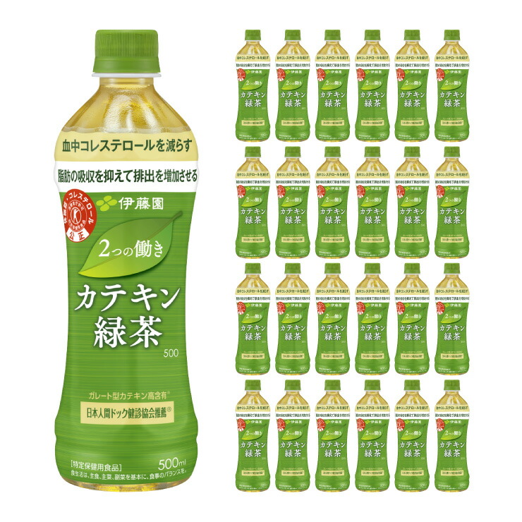 〔ケース販売〕伊藤園 PET 2つの働きカテキン緑茶 500ml 〔×48本セット〕 特定保健用食品
