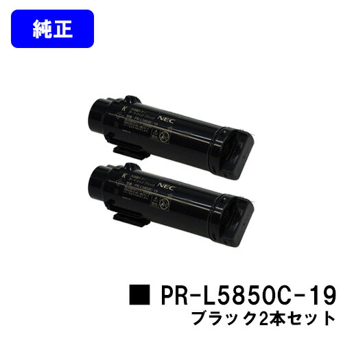 NEC トナーカートリッジ PR-L5850C-19 黒いことお買い得２本書き割り 純然たる品 【翌手懸ける日積み出し】【貨物輸送無料】【MultiWriter 5850C/MultiWriter 400F】