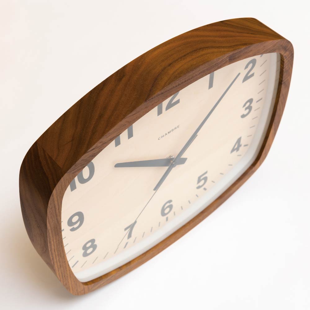 シャンブル 掛け時計 Chambre R Square Clock Walnut Ch 028wn 電波時計 掛け時計 日本製 おうち時間 模様替え ウォール クロック 壁掛け時計 壁かけ時計 インテリア おしゃれ 木目調 木製 木材 天然木材 Onpointchiro Com