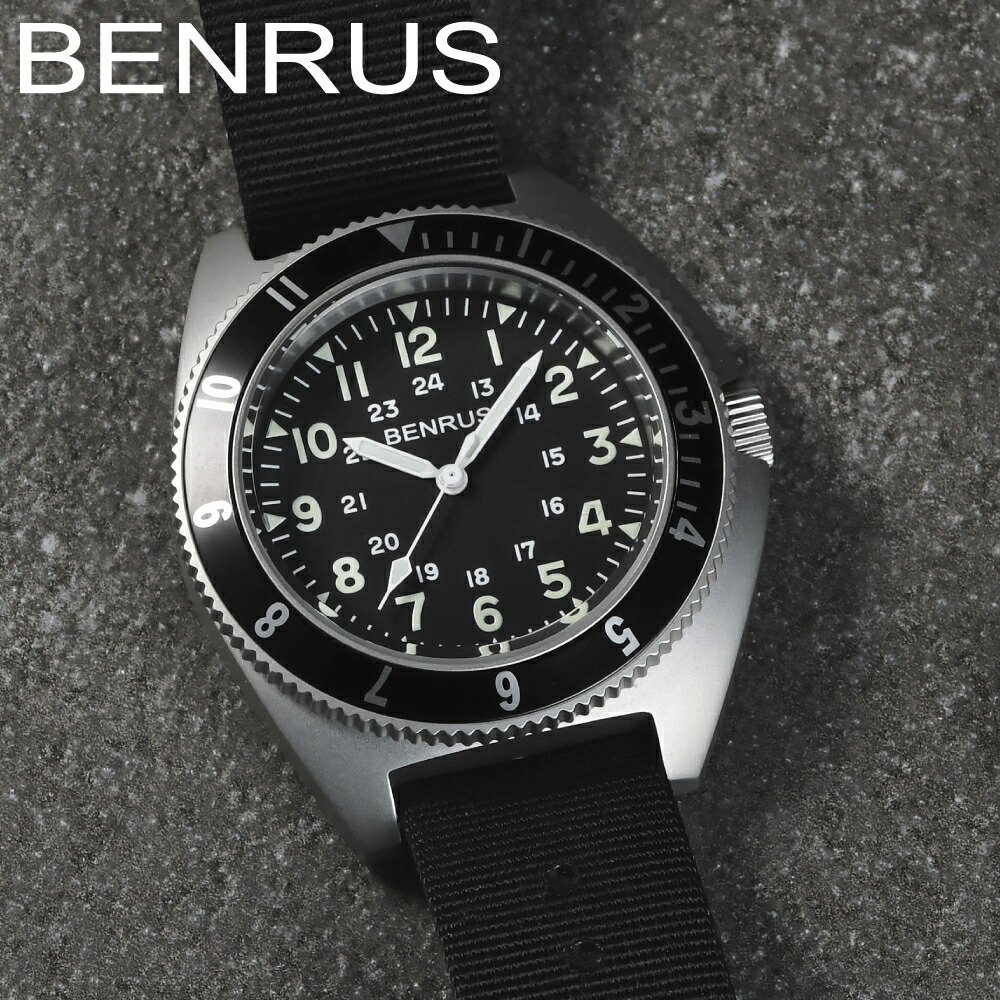 楽天市場】ベンラス ミリタリーウォッチ 腕時計 メンズ BENRUS TYPE-2