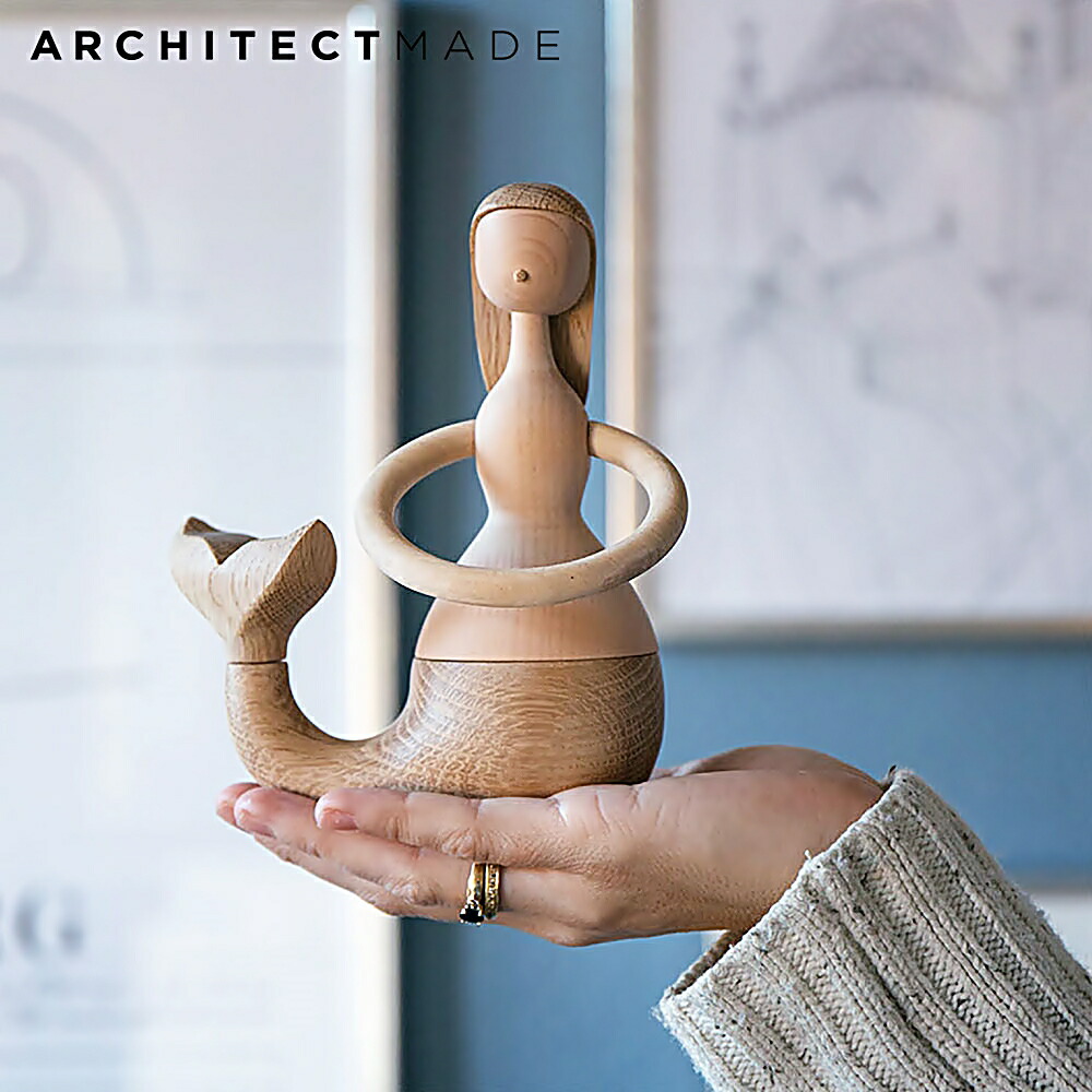 超稀少 木製 アーキテクトメイド マーメイド オブジェ デンマーク製 人魚 超稀少 木製 アーキテクトメイド マーメイド オブジェ