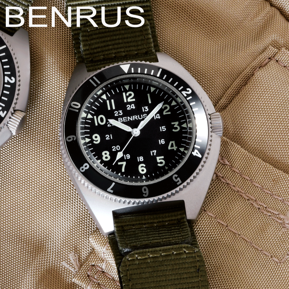 時計　メンズ　自動巻き　BENRUS 楽天市場】ベンラス 時計 ミリタリーウォッチ 腕時計 メンズ