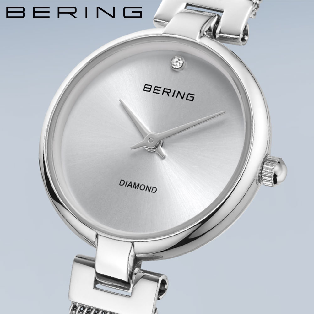 ベーリング 腕時計 レディース BERING Classic Diamond Blue 17724-000 レディースウォッチ 華奢 小ぶり 細い 薄い 薄型 ギフト 女性