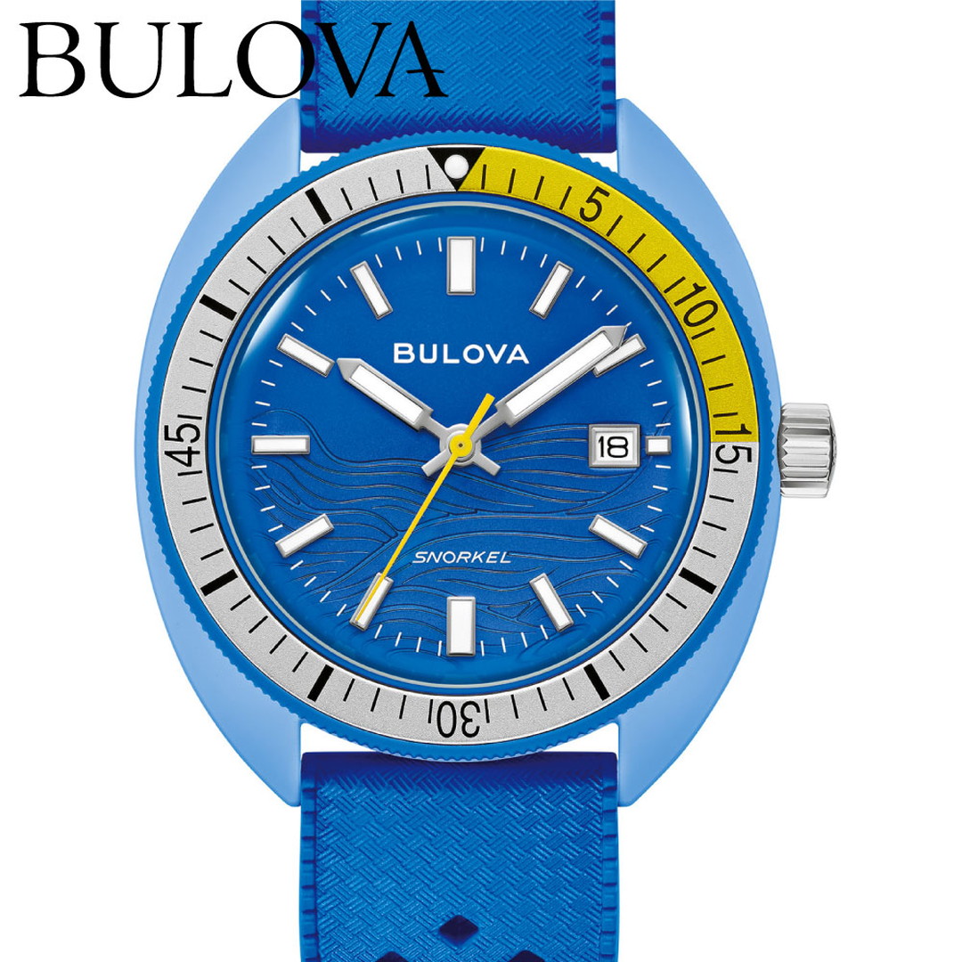 ＜2026年4月16日発売＞ブローバ 腕時計 BULOVA Archives Series Snorkel 98B445 アーカイブスシリーズ スノーケル デビルダイバー ナンヨウハギ ブルー