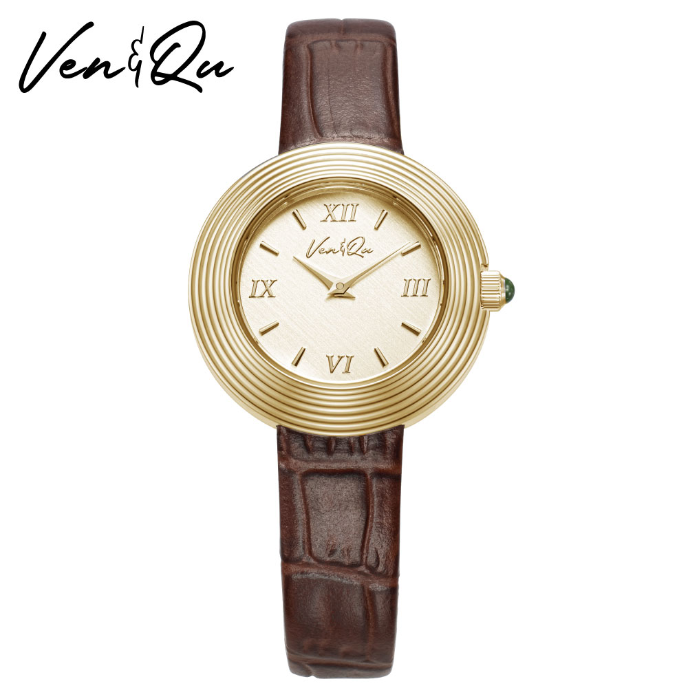 ベンキュー 腕時計 レディース Ven & Qu VOLANTE Leather 1930B-BRL レザーベルト アンティーク 腕時計 レディース ブランド おしゃれ レディースウォッチ 小ぶり 華奢｜東京ウォッチスタイル 21,978円