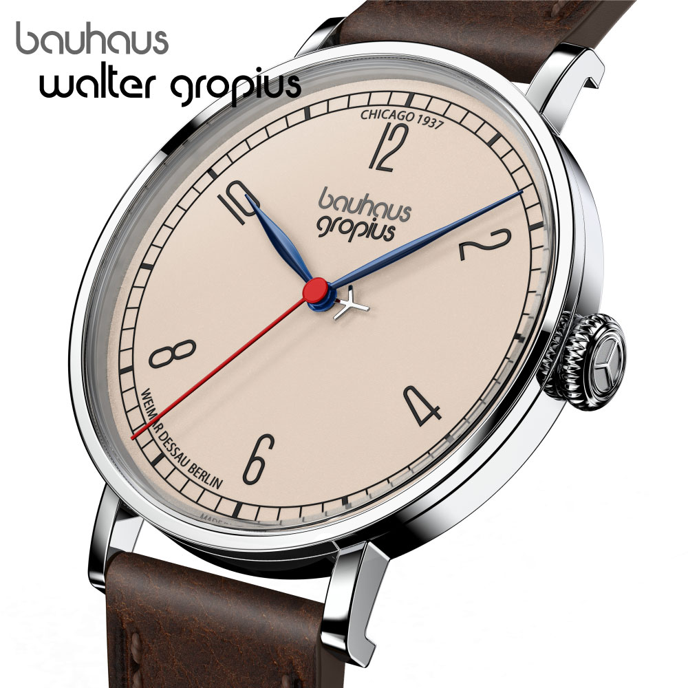 Bauhaus Walter Gropius (バウハウス・ヴァルター・グロピウス) ニューバウハウス シカゴ1937 リミテッドエディション メンズ ユニセックス腕時計 WGN 001-01Z