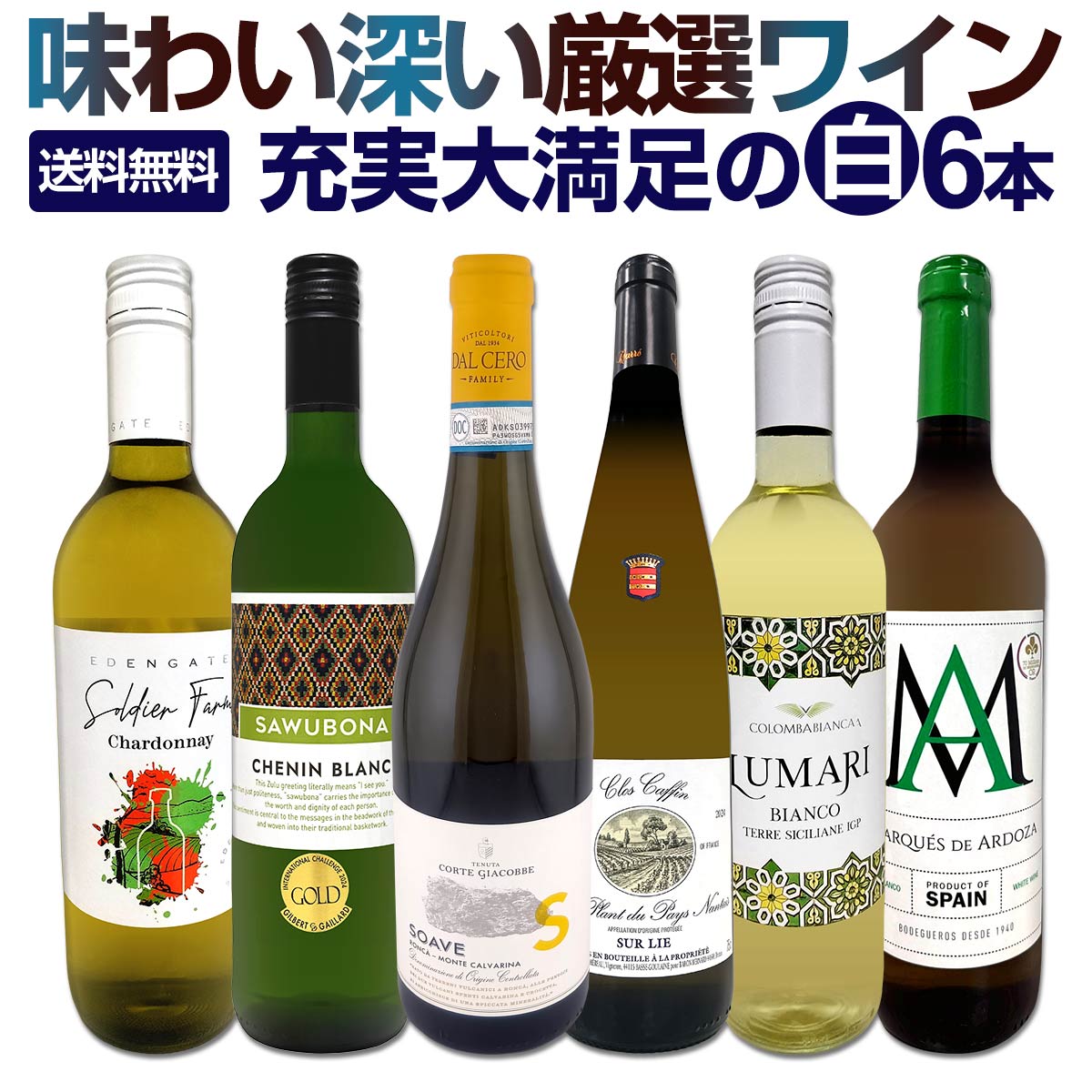 【送料無料】第231弾！当店厳選！極旨白ワイン！『白ワインを存分に楽しむ！』味わい深いスーパーセレクト白6本！
