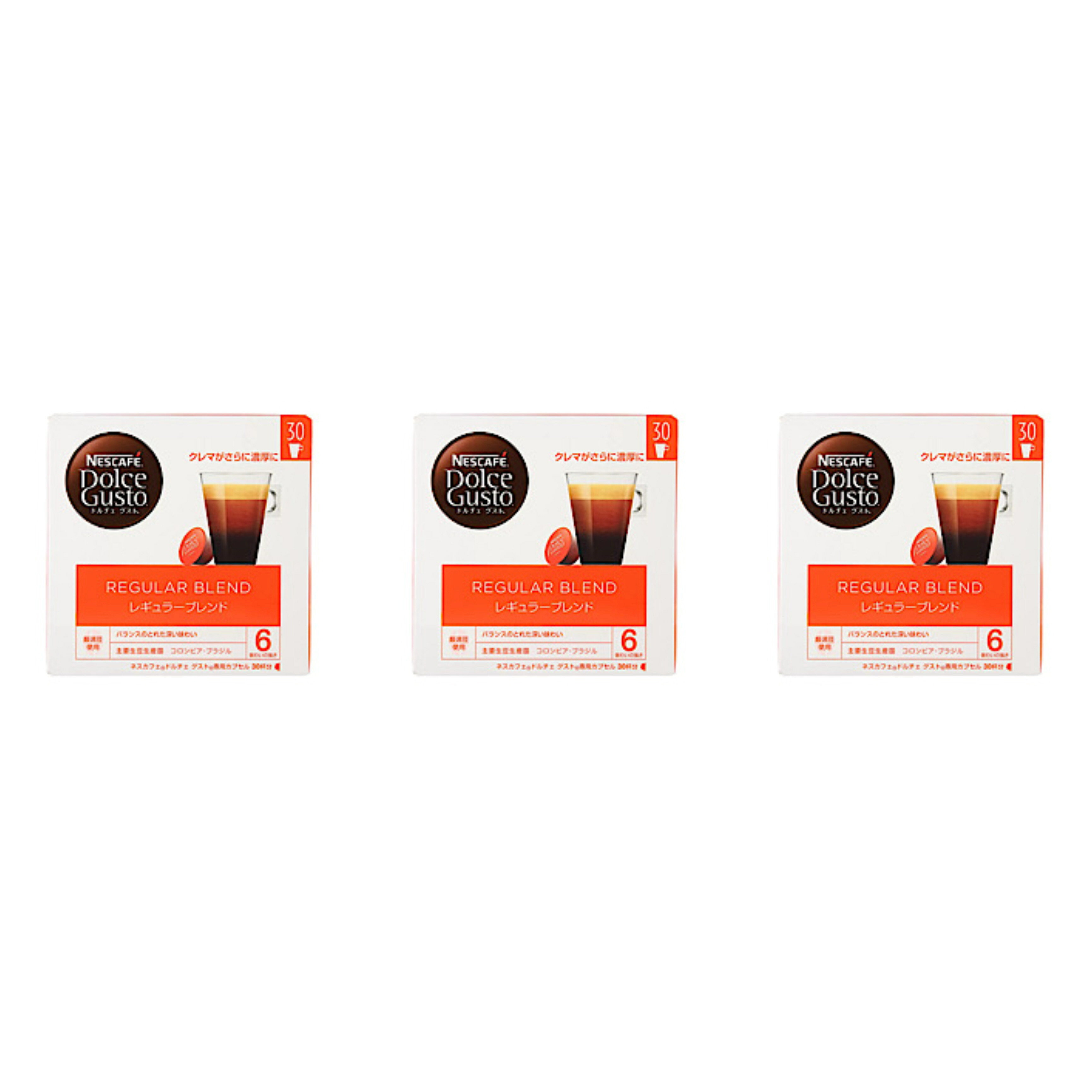 コストコ ネスカフェ ドルチェグスト レギュラー 30杯分 3個セット カプセル式 ミルク コーヒー カフェオレ 生豆生産国 厳選豆 ラオス パプアニューギニア
