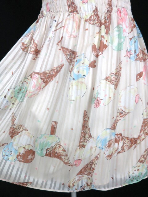 楽天市場 中古 Milk Ice Creamミューズドレス ミルク ワンピース アイスクリーム柄 B 2104 Tokyo Alice 楽天市場店