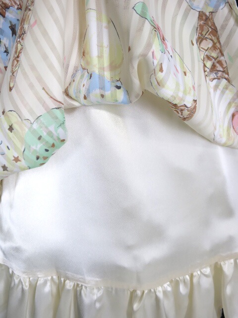 楽天市場 中古 Milk Ice Creamミューズドレス ミルク ワンピース アイスクリーム柄 B 2104 Tokyo Alice 楽天市場店