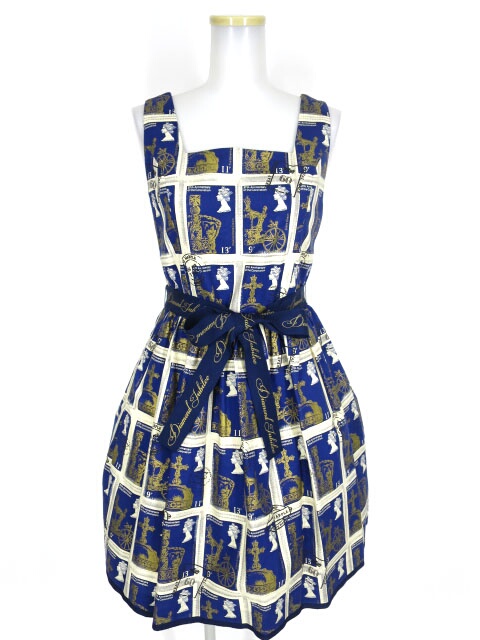Jane ロイヤルスタンプ Stampのスクエアドレス Stampのスクエアドレス 中古 Royal Marple ロイヤルスタンプ ジェーンマープル ワンピース 切手柄 Alice 切手柄 18 2103 Tokyo 店