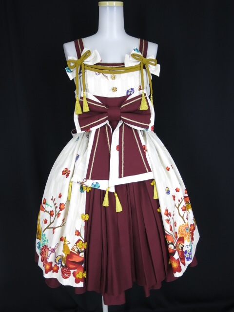 楽天市場 Metamorphose 春告げ鳥の恋うららプリーツジャンパースカート メタモルフォーゼタンドゥフィーユ 4124 2104 Tokyo Alice 楽天市場店