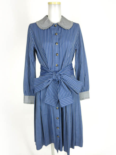 JaneMarple レジメンタルストライプ　リセワンピース　グリーン Jane Marple◇レジメンタルストライプ | BABY PINK MOON