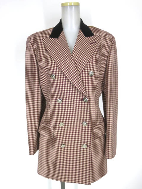 【中古】 Jean Paul GAULTIER FEMME / チェック柄テーラードダブルジャケット ジャンポールゴルチエフェム B57964_2504｜Tokyo Alice 店